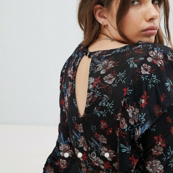FREE PEOPLE x ASOS Dock Street Femme Ruffle Top NEW - Picture 8 of 16